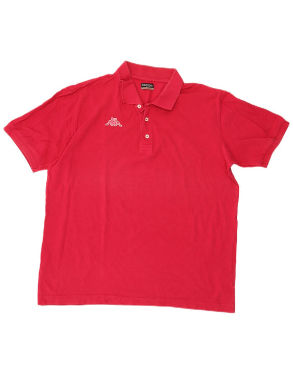 Kappa Mens Polo Shirt 2XL Pink Cotton