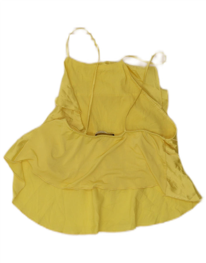 Zara γυναικείο αμάνικο τοπ UK 8 Small Yellow