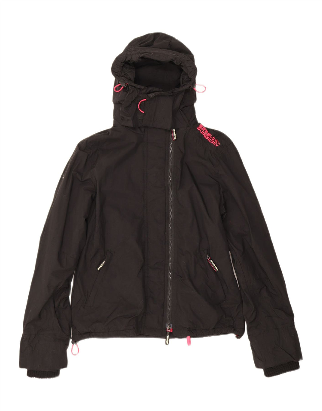 Superdry Γυναικείο Μπουφάν Windbreaker Graphic UK 14 Medium Black