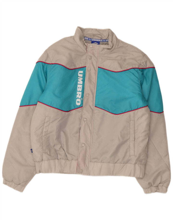 Ανδρικό γραφικό τζάκετ UMBRO UK 40 Large Grey Colourblock Nylon
