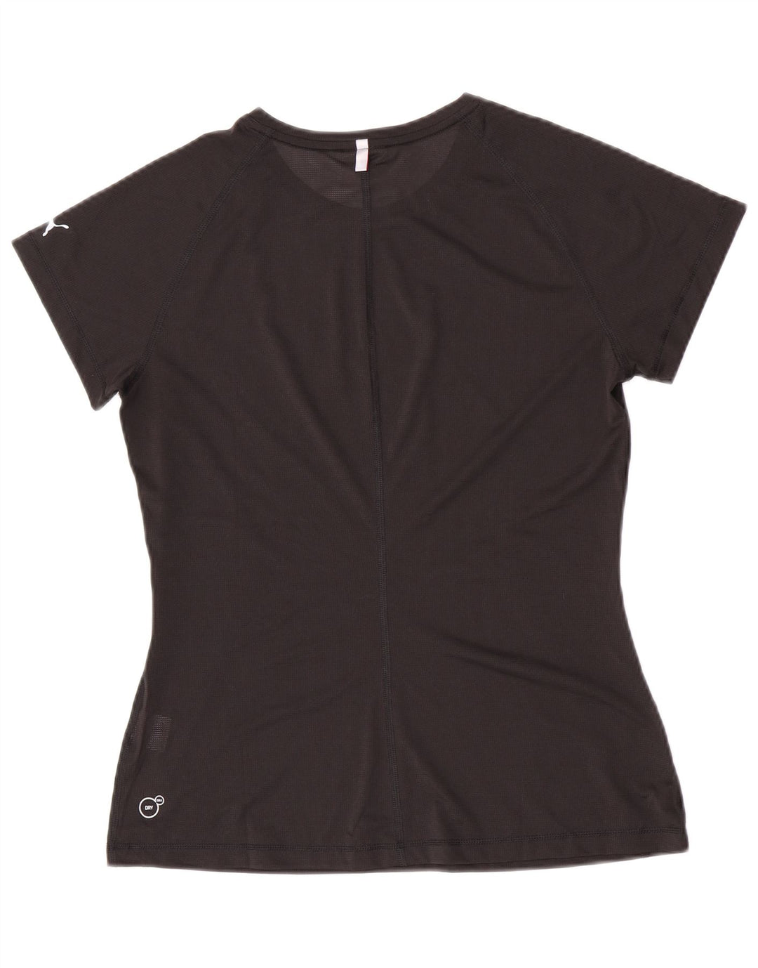 Γυναικείο T-Shirt Puma See Through γραφικό Top UK 12 Medium Black