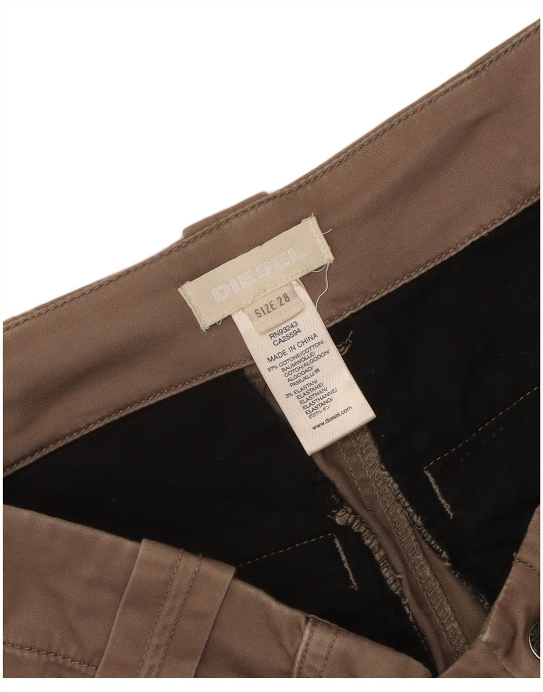 Diesel Γυναικείο Slim Παντελόνι Cargo W28 L33 Καφέ Βαμβακερό