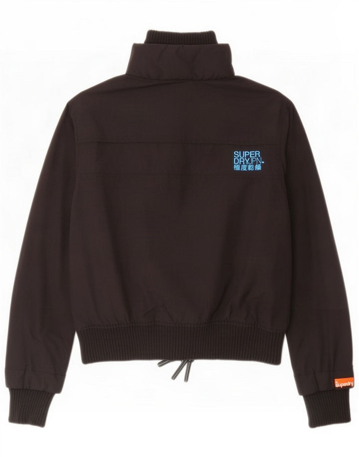 Superdry Γυναικείο μπουφάν βροχής UK 16 μεγάλο μαύρο νάιλον