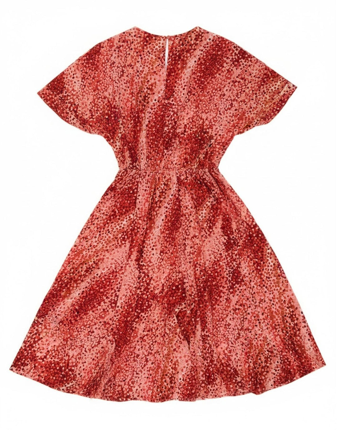 Vintage Γυναικείο Φόρεμα A-Line IT 50 XL μπορντό με στίγματα