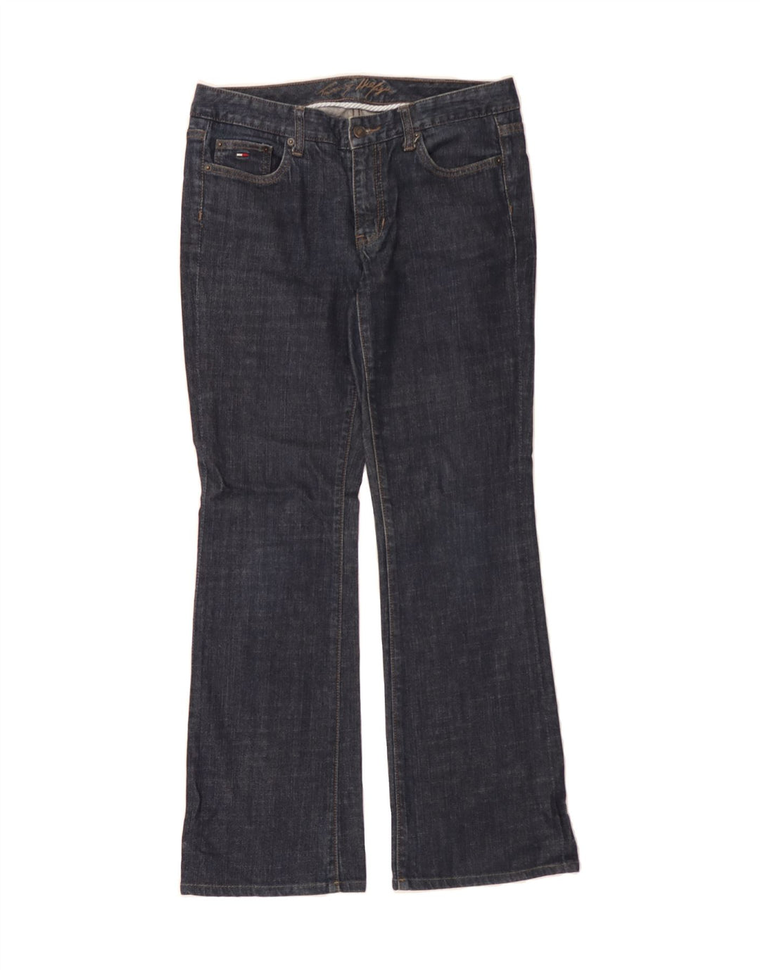 TOMMY HILFIGER Womens Bootcut Jeans US 8 Medium W32 L31 Navy Blue Cotton Vintage Tommy Hilfiger and Second-Hand Tommy Hilfiger from Messina Hembry 