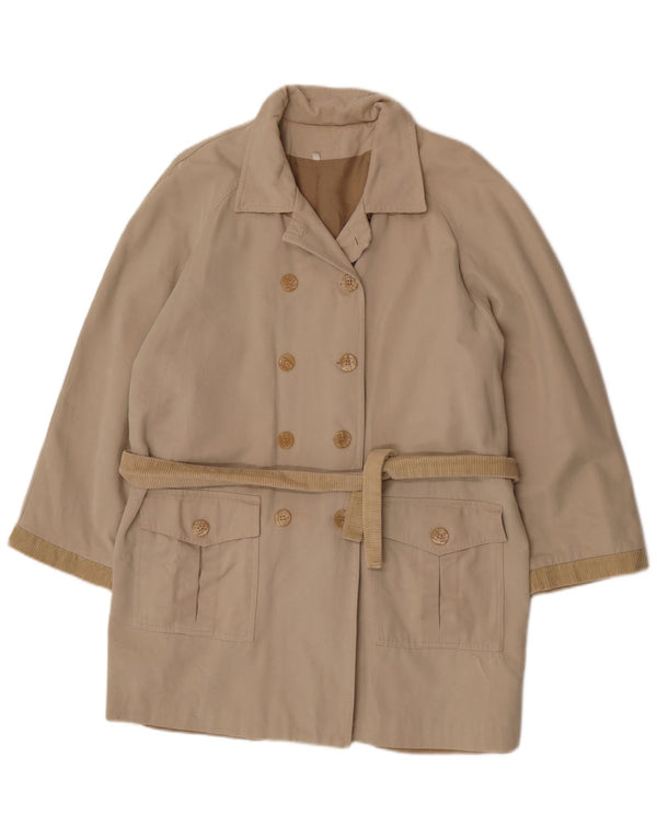 Vintage γυναικείο διπλό παλτό UK 14 Large Beige
