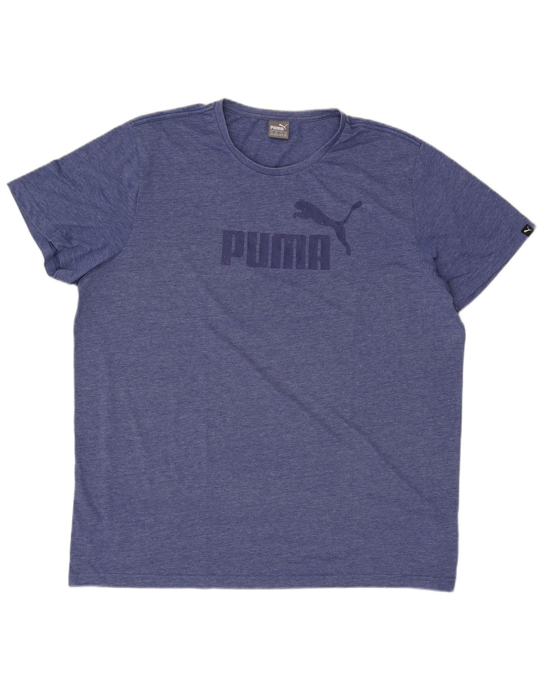 Ανδρικό γραφικό μπλουζάκι Puma Top 2XL Blue Flecked Polyester