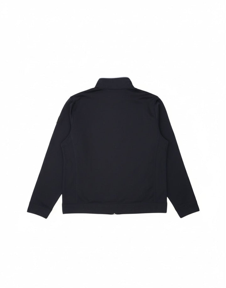 CHAMPION Mens Easy Fit Tracksuit Top Jacket Large Navy Blue Polyester