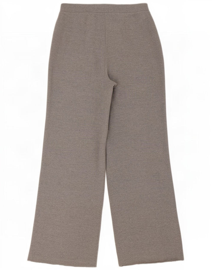 Zara Γυναικεία φόρμα με φαρδιά πόδι Παντελόνι UK 12 Medium Grey Polyester