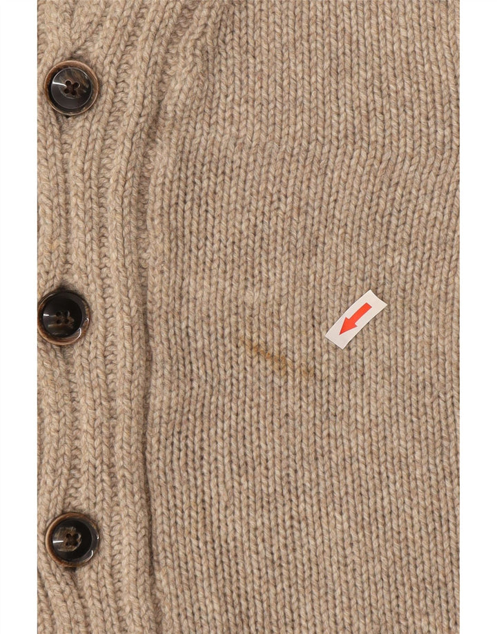 Ανδρικό πουλόβερ ζακέτα Massimo Dutti XL Μπεζ μαλλί