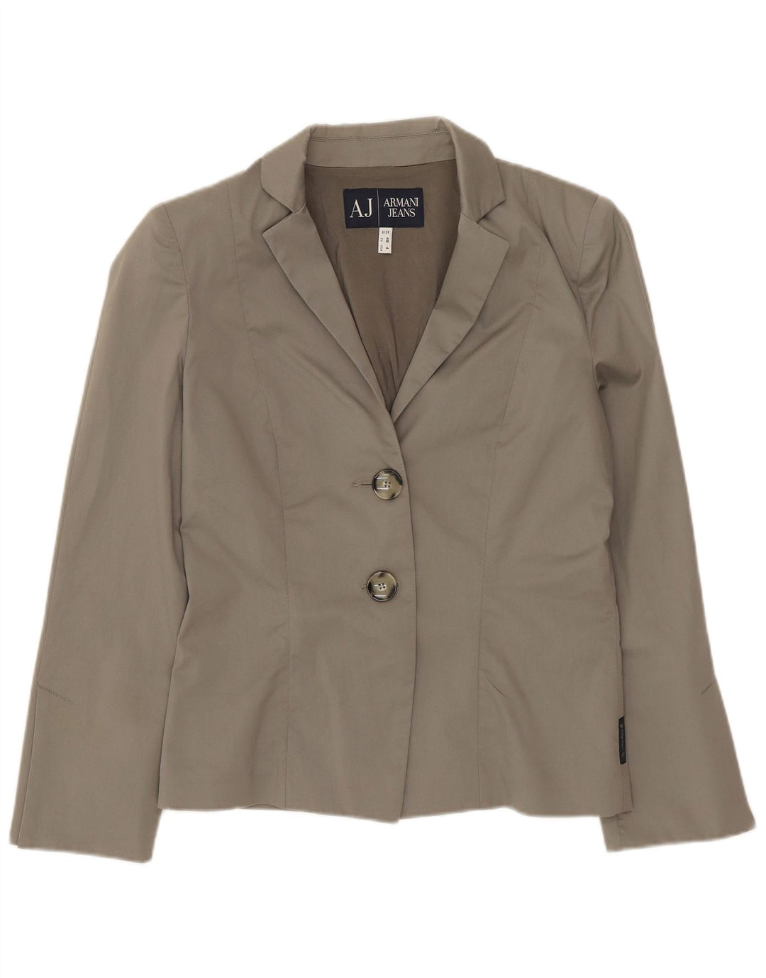 Armani Jeans Γυναικείο Μπουφάν μπλέιζερ με 2 κουμπιά EU 40 Μεσαίο γκρι βαμβακερό
