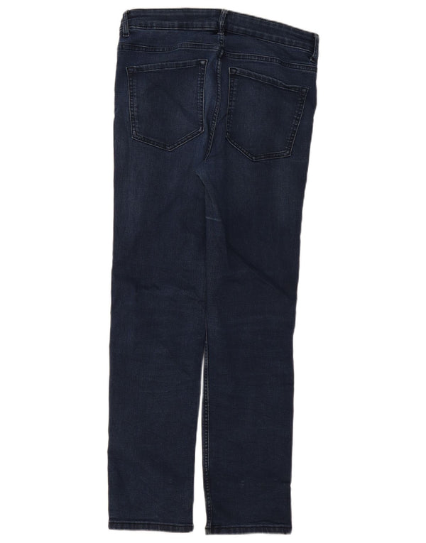 Marks & Spencer Γυναικεία Straight Jeans UK 12 Medium W30 L28 Navy Blue