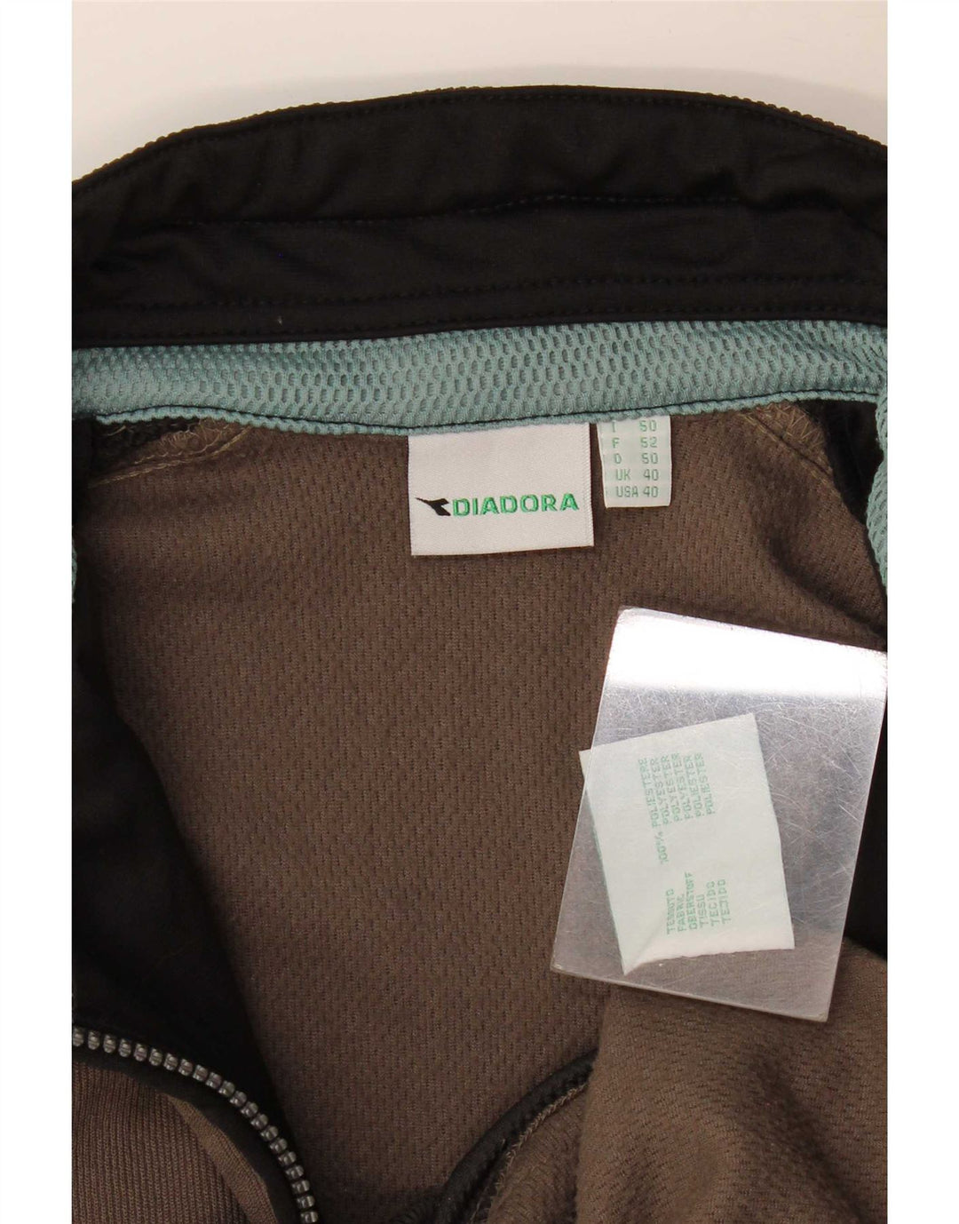 Ανδρική φόρμα Diadora Top Jacket UK 40 Medium Khaki Colorblock Polyester