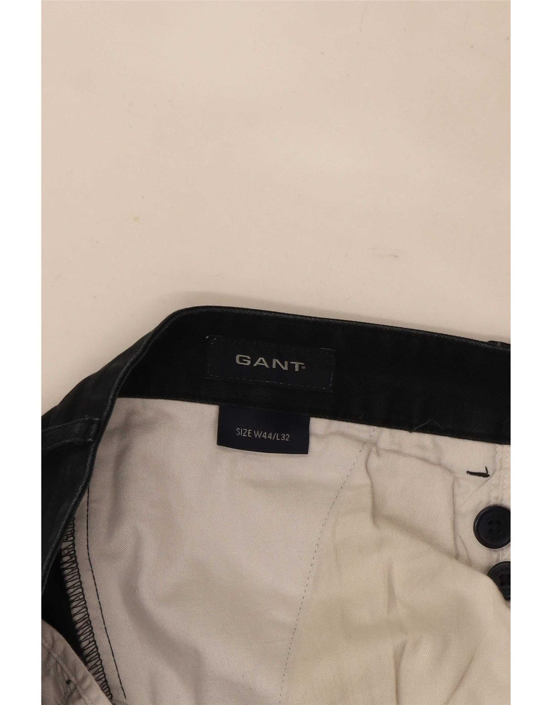 Ανδρικό ίσιο παντελόνι Chino Gant W44 L32 Μαύρο
