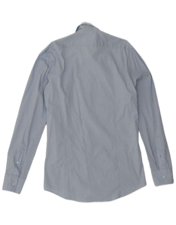 Ανδρικό πουκάμισο Calvin Klein Slim Fit, μεσαίο μπλε βαμβακερό