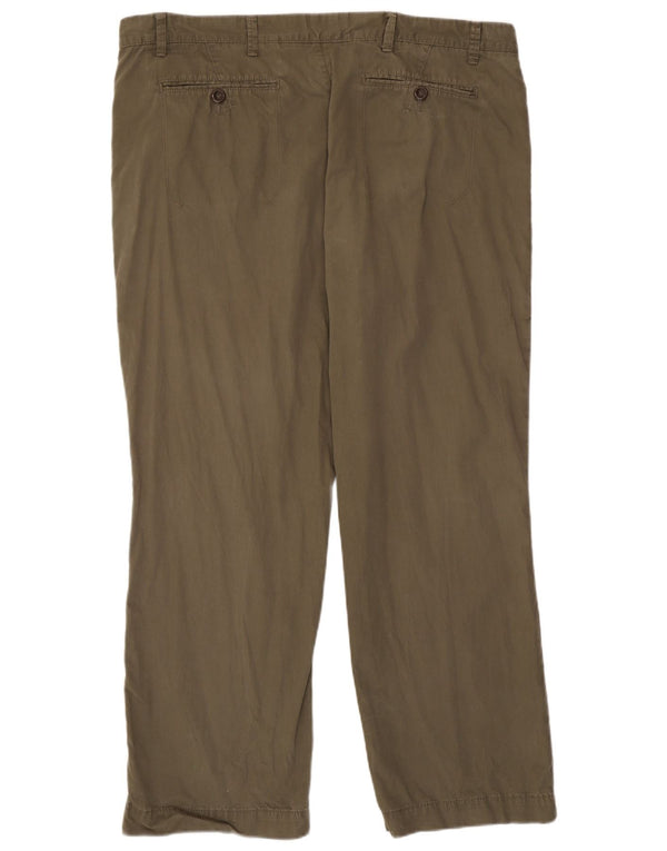 Marks & Spencer Ανδρικό αυτόγραφο ίσιο παντελόνι Chino W40 L29 Χακί βαμβακερό