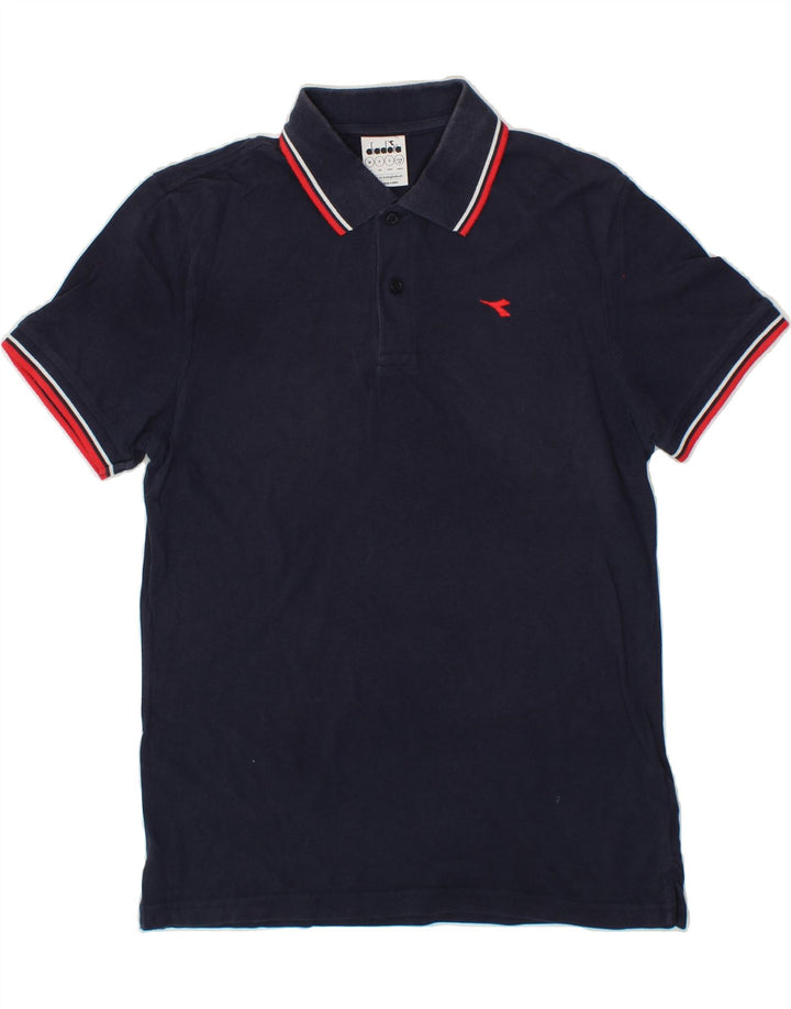 DIADORA Mens Polo Shirt Small Navy Blue Cotton Vintage Diadora and Second-Hand Diadora from Messina Hembry 