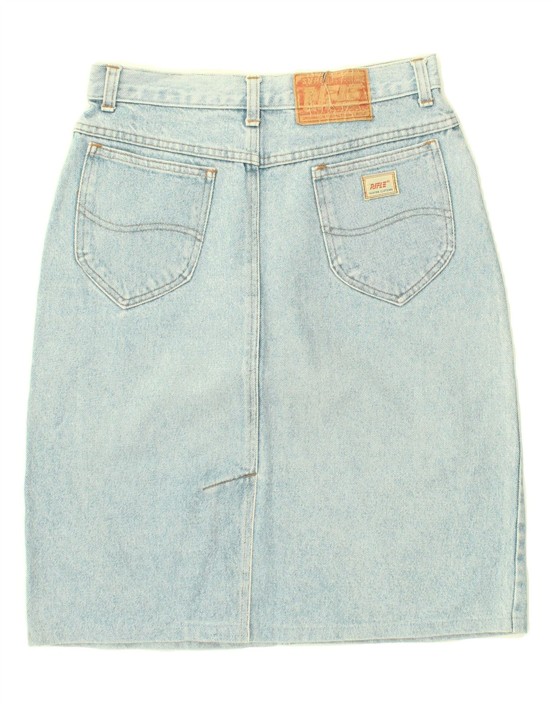 RIFLE Womens Denim Skirt W31 L23 Blue Cotton | Vintage Rifle | Thrift | Second-Hand Rifle | Used Clothing | Messina Hembry 