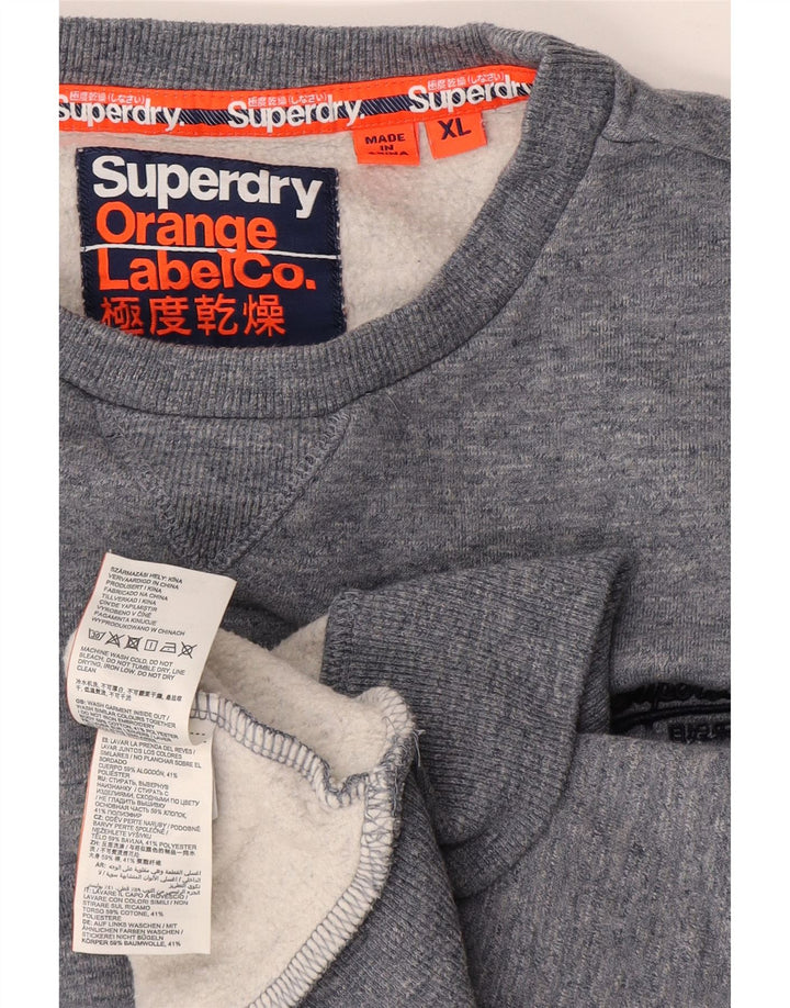 Ανδρικό φούτερ Superdry Jumper XL από βαμβακερό μπλε φλύκταινα