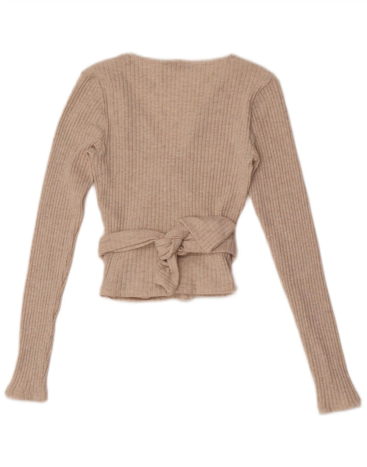 Zara Γυναικεία ζακέτα Crop Wrap UK 12 μεσαίο πολυεστέρας