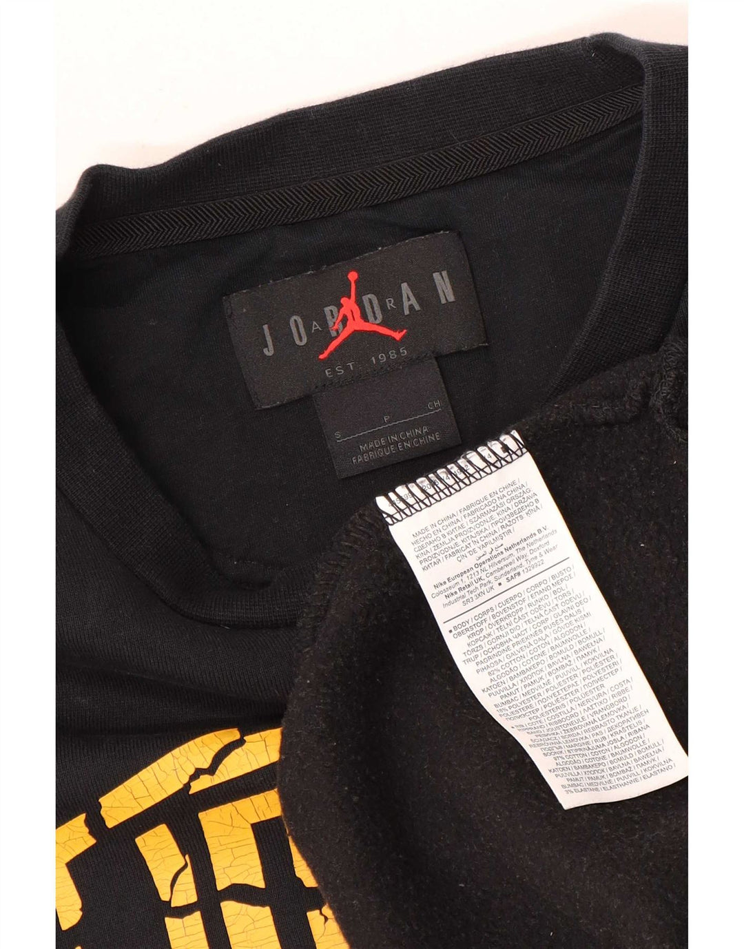 Ανδρικό γραφικό φούτερ Jordan Jumper Μικρό μαύρο βαμβακερό