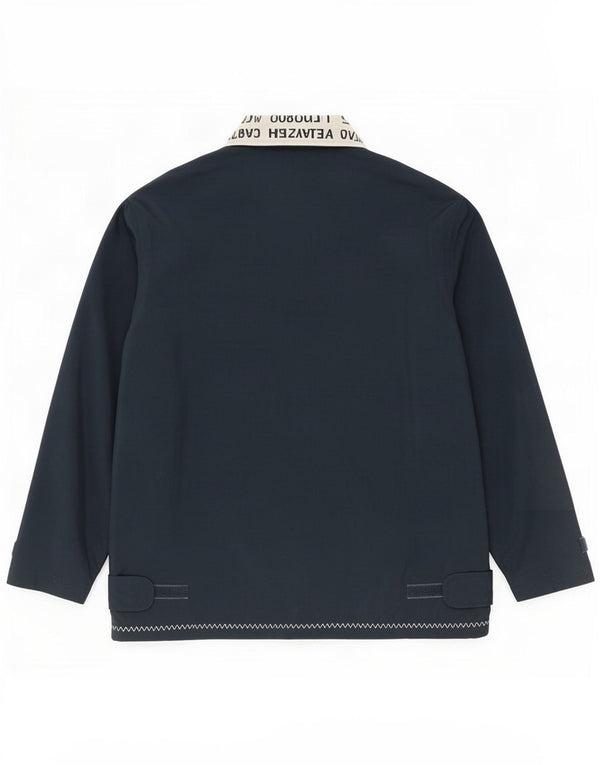 Invicta Ανδρικό γραφικό μπουφάν βροχής UK 40 Large Navy Blue ριγέ πολυαμίδιο
