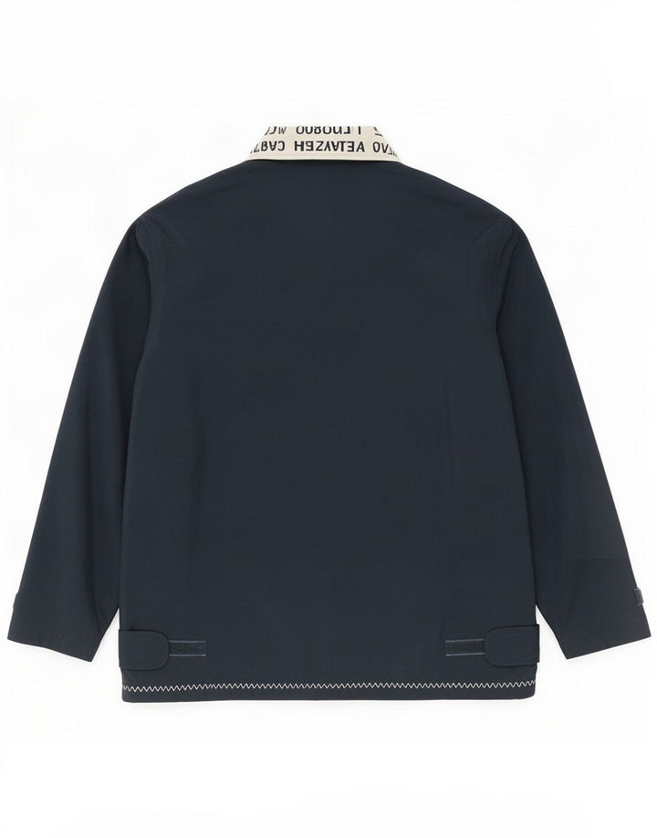 Invicta Ανδρικό γραφικό μπουφάν βροχής UK 40 Large Navy Blue ριγέ πολυαμίδιο