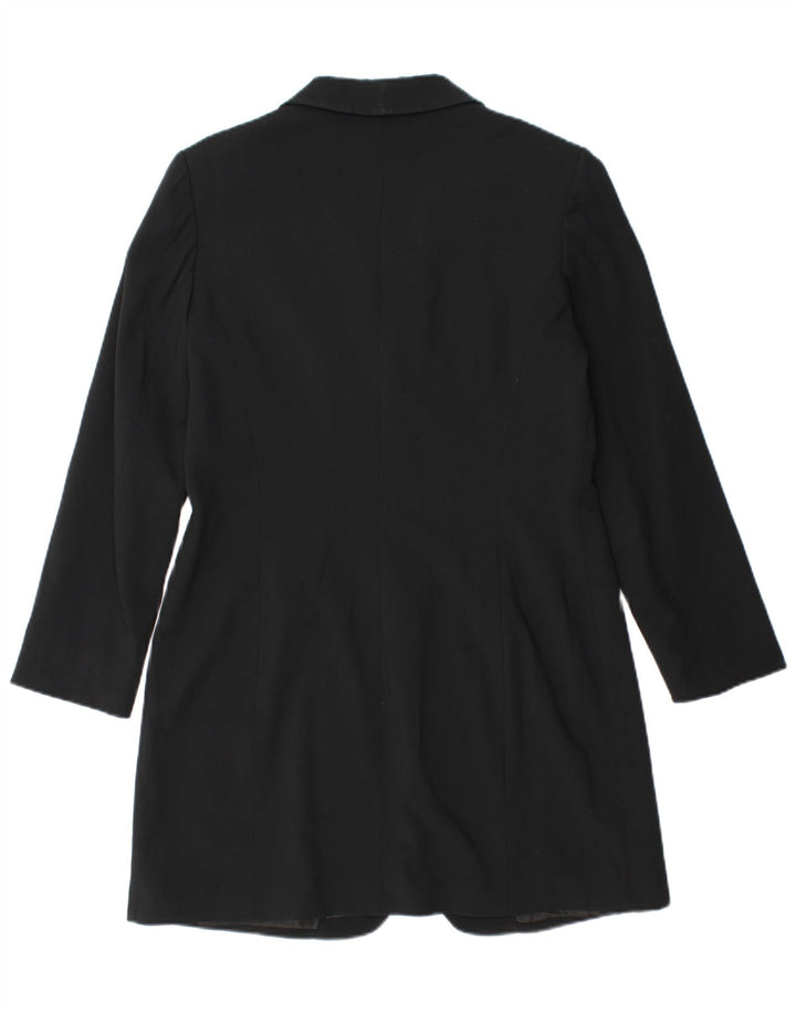 Vintage Γυναικείο Longline Μπουφάν 1 Κουμπί Blazer IT 46 Large Μαύρο