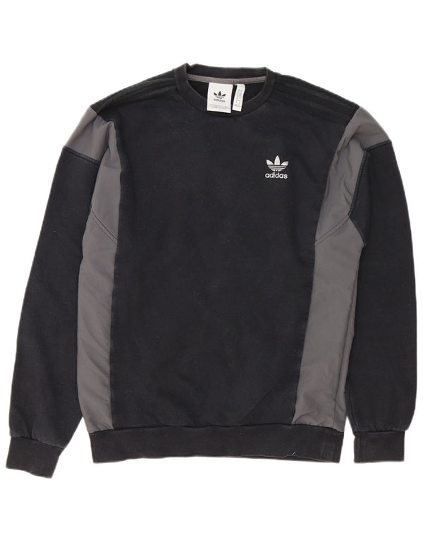 Ανδρικό φούτερ Adidas Jumper Small Black Colourblock Βαμβακερό