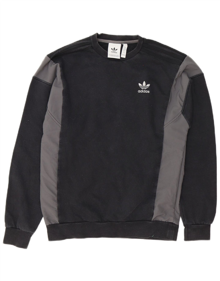 Ανδρικό φούτερ Adidas Jumper Small Black Colourblock Βαμβακερό