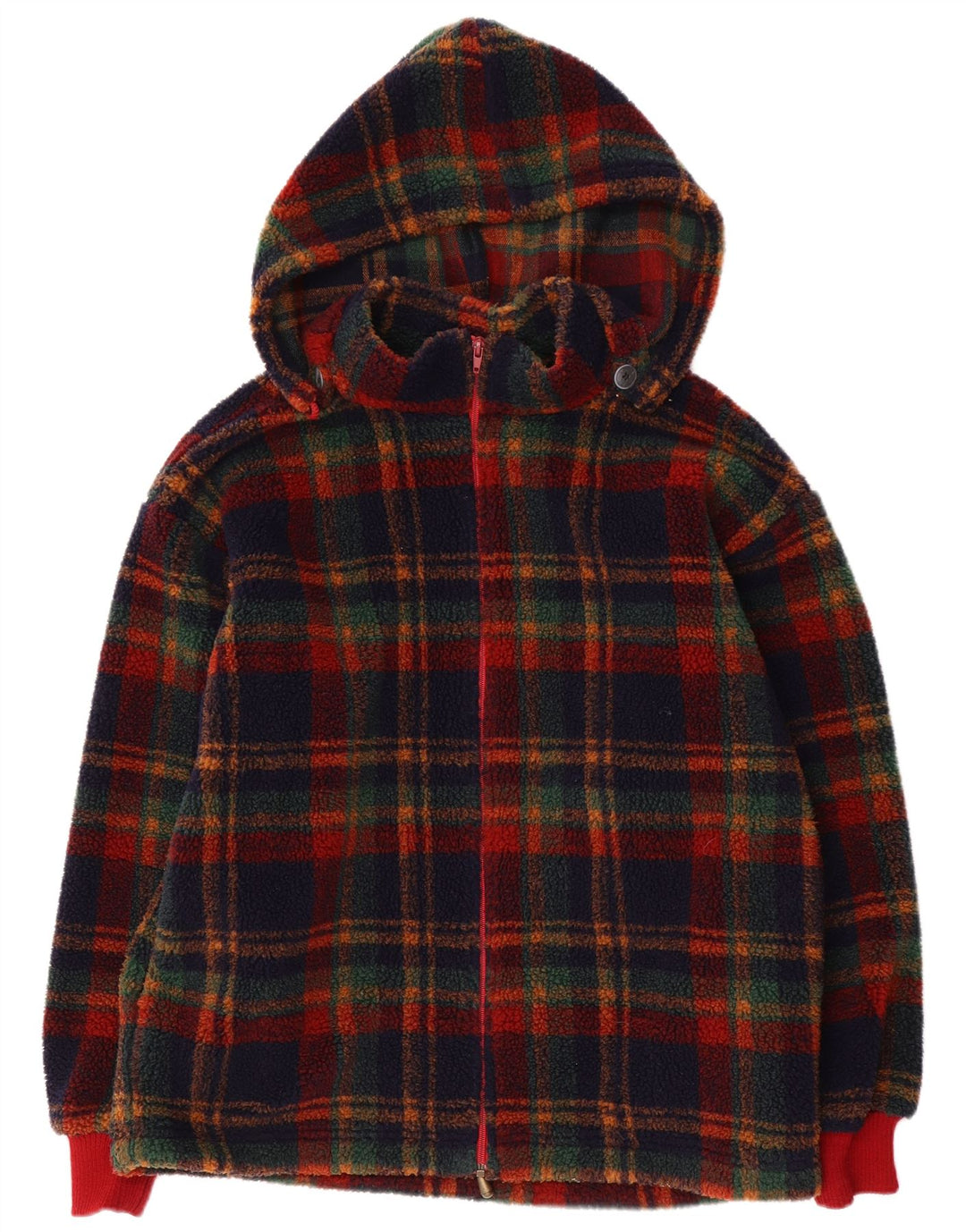 Jockey Ανδρικό μπουφάν με κουκούλα Fleece UK 38 μεσαίο πολύχρωμο καρό πολυεστέρα