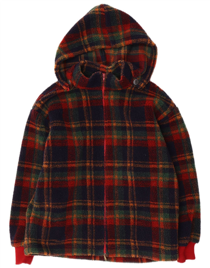 Jockey Ανδρικό μπουφάν με κουκούλα Fleece UK 38 μεσαίο πολύχρωμο καρό πολυεστέρα