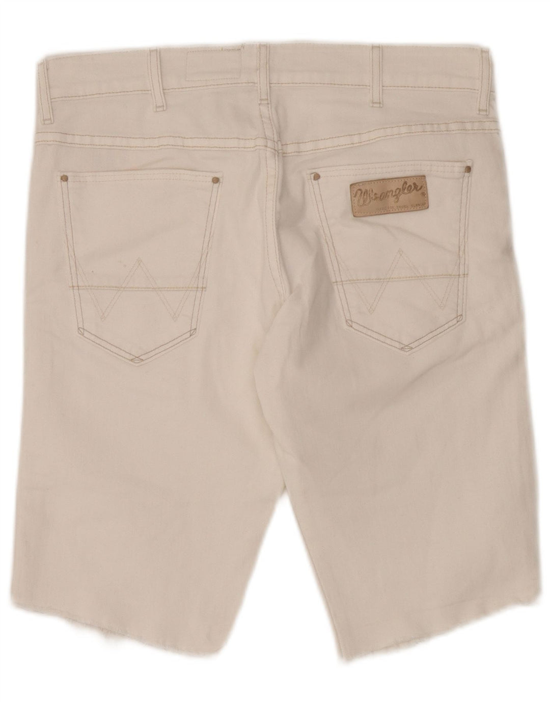 Ανδρικό τζιν σορτς Wrangler Vegas W31 μεσαίο λευκό βαμβακερό