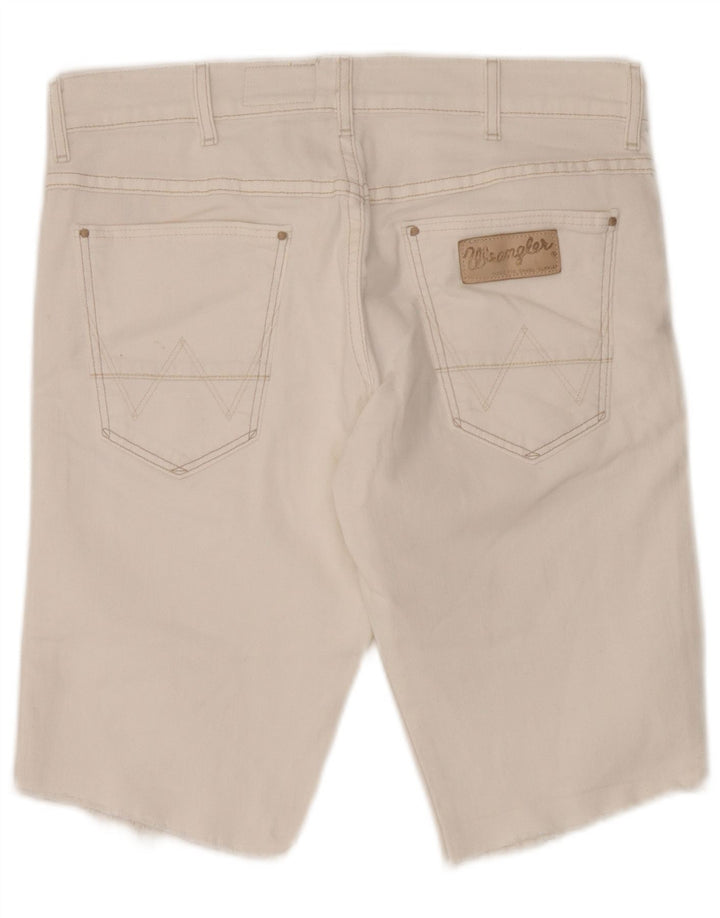 Ανδρικό τζιν σορτς Wrangler Vegas W31 μεσαίο λευκό βαμβακερό