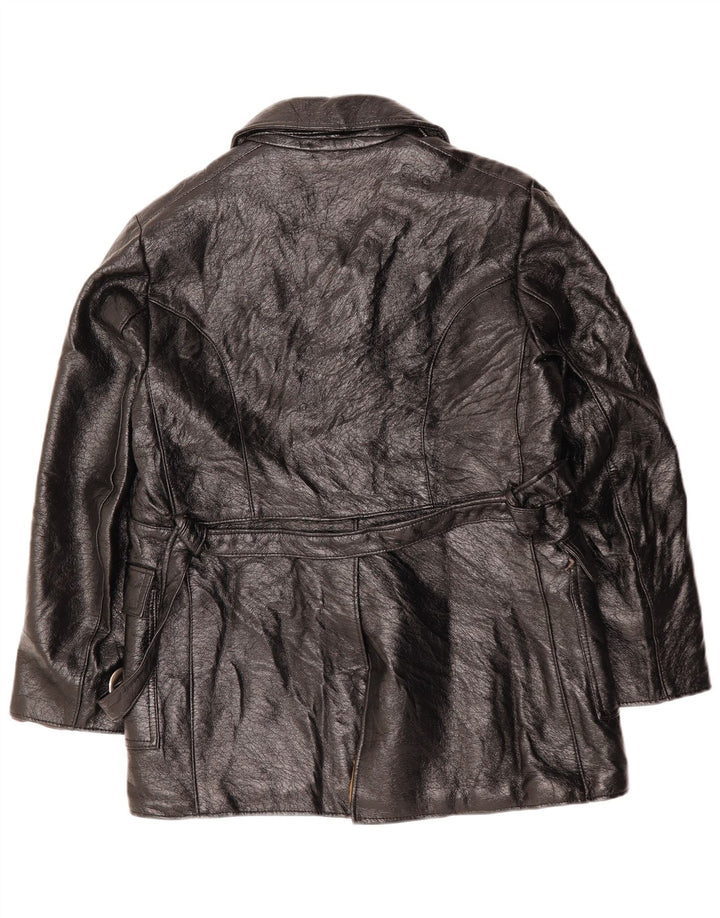 VINTAGE Ανδρικό Sherpa Δερμάτινο Μπουφάν UK 38 Medium Μαύρο