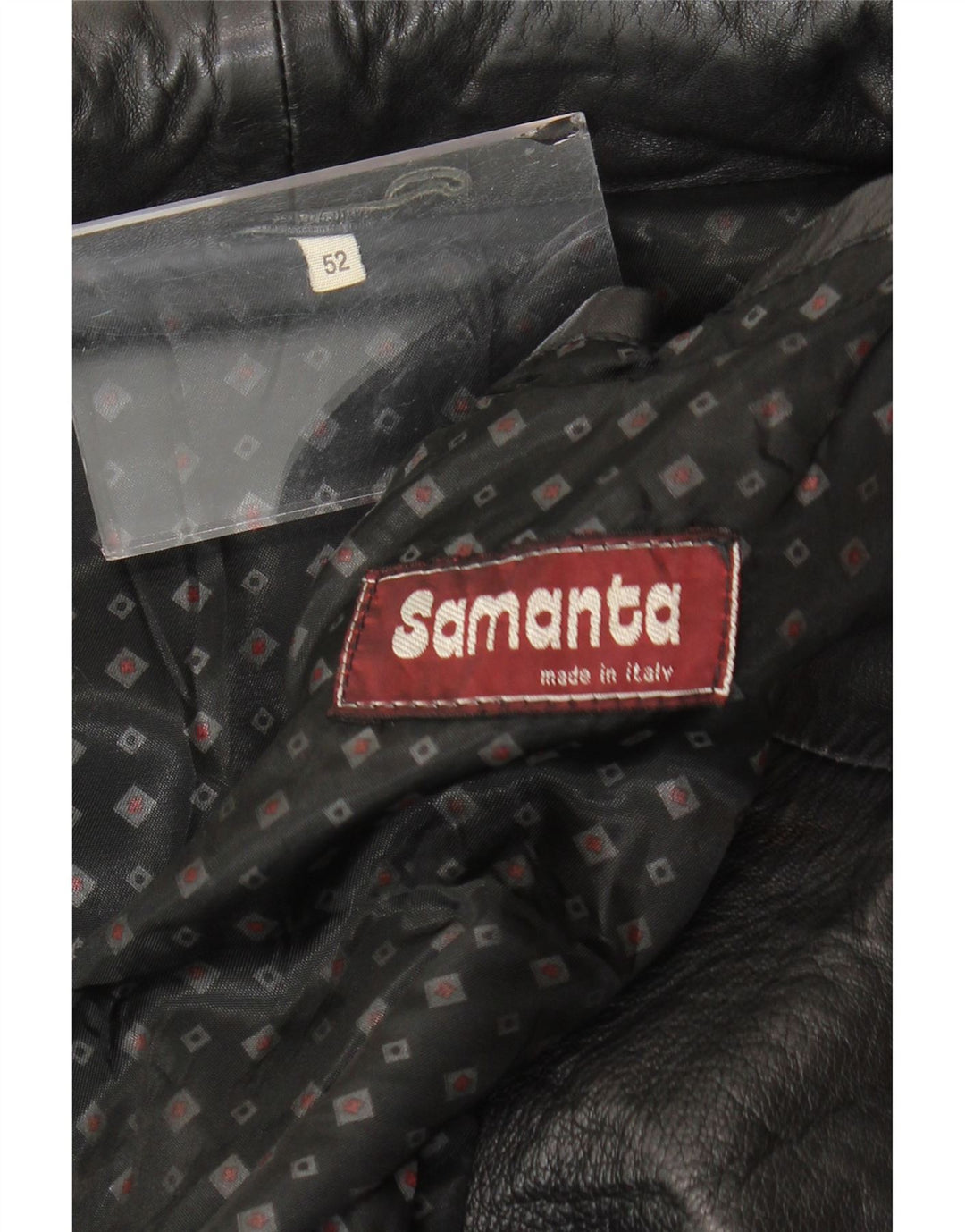 SAMANTA Ανδρικό Δερμάτινο Μπουφάν IT 52 XL Μαύρο