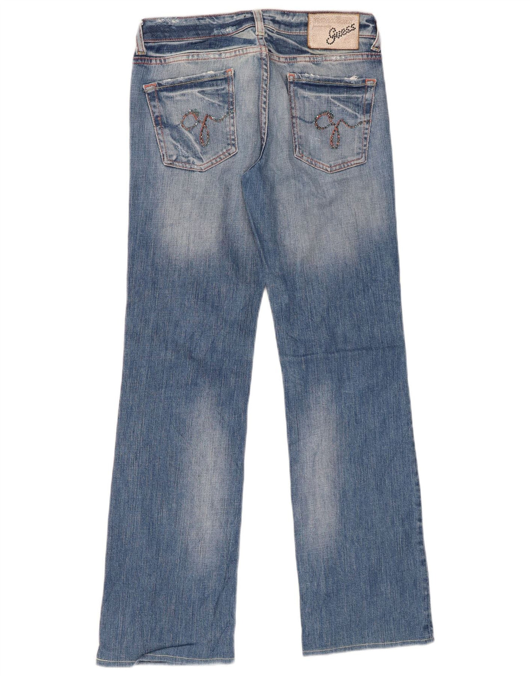 GUESS Γυναικείο ίσιο τζιν W26 L29 Μπλε βαμβακερό