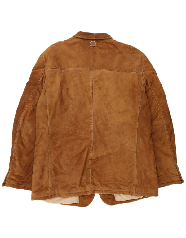 Vintage Ανδρικό Σουέντ Μπουφάν Μέγεθος 60 3XL Καφέ Δερμάτινο