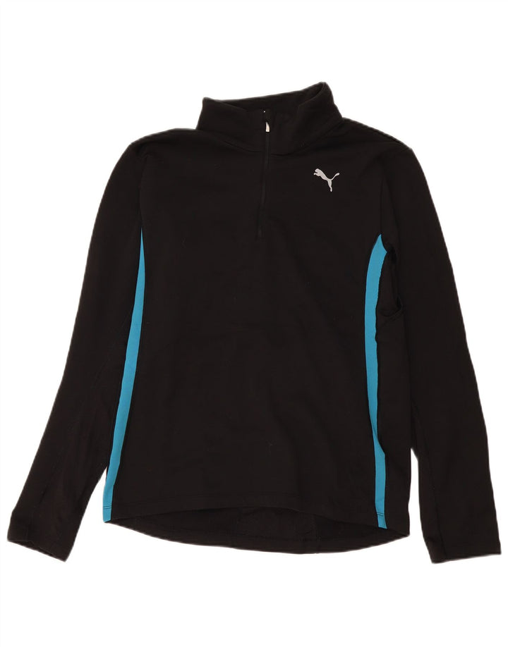 Puma γυναικεία φόρμα πουλόβερ με φερμουάρ Top UK 14 Medium Black Colourblock