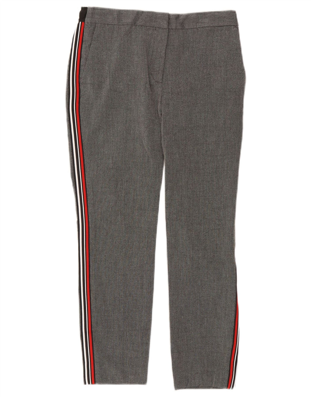 Zara Γυναικείο Cropped Παντελόνι Medium W28 L25 Grey Polyester