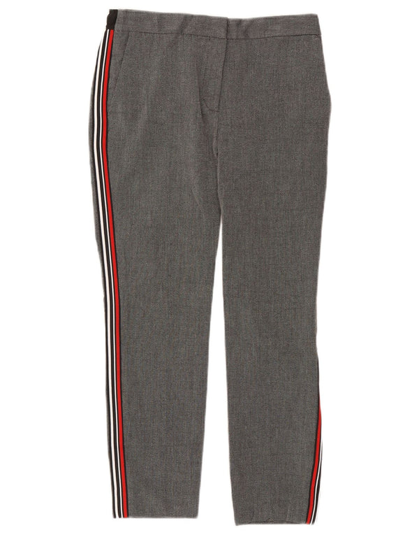 Zara Γυναικείο Cropped Παντελόνι Medium W28 L25 Grey Polyester