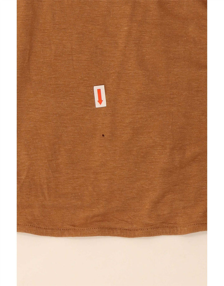 Benetton Γυναικείο Oversized Off Shoulder Top UK 14 Medium Beige Viscose