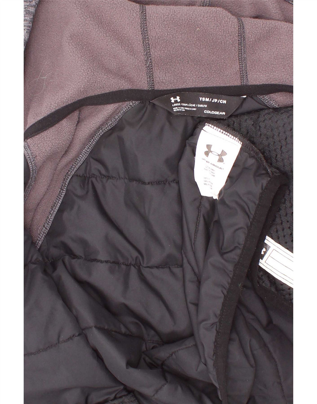 Under Armour Boys Hooded αθλητική φόρμα Top Jacket 7-8 Years Small Black