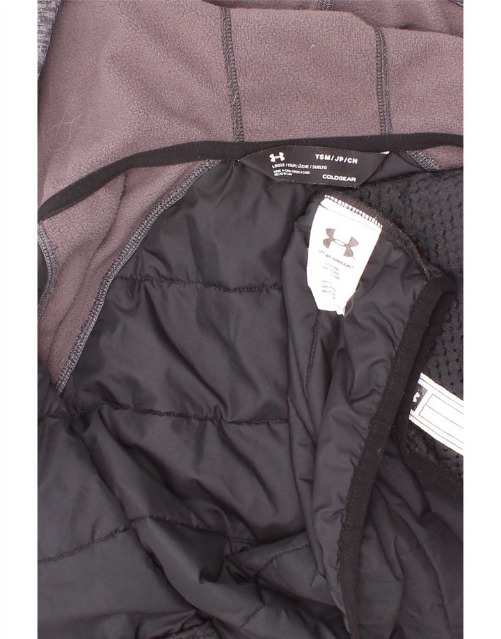 Under Armour Boys Hooded αθλητική φόρμα Top Jacket 7-8 Years Small Black