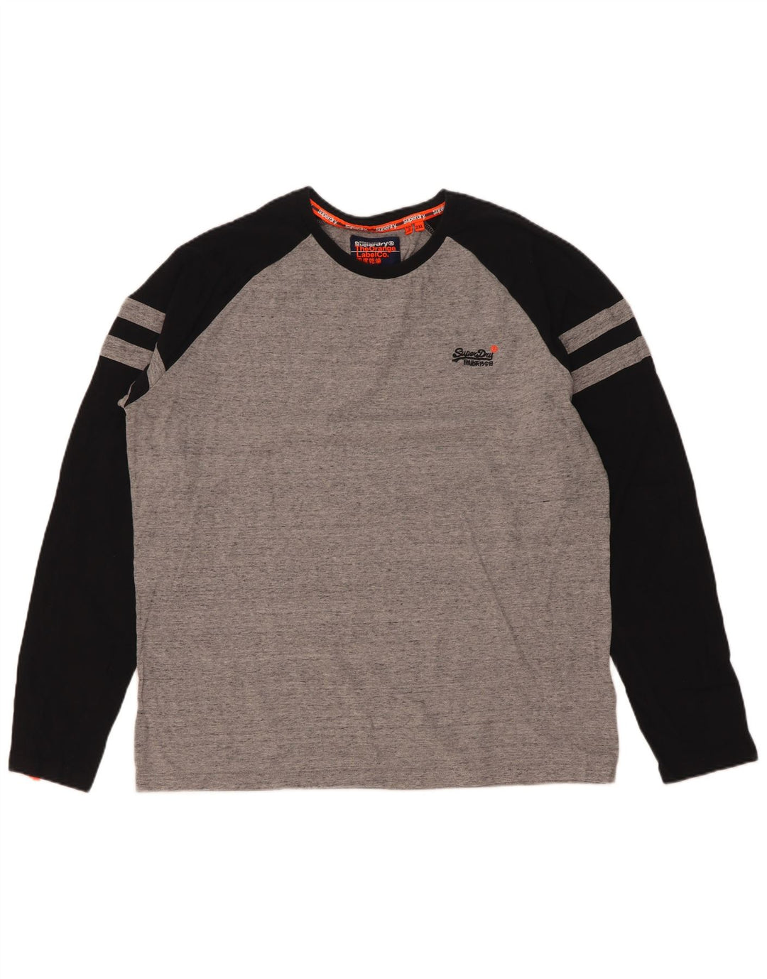 Superdry Ανδρικό μακρυμάνικο μπλουζάκι 2XL γκρι βαμβακερό