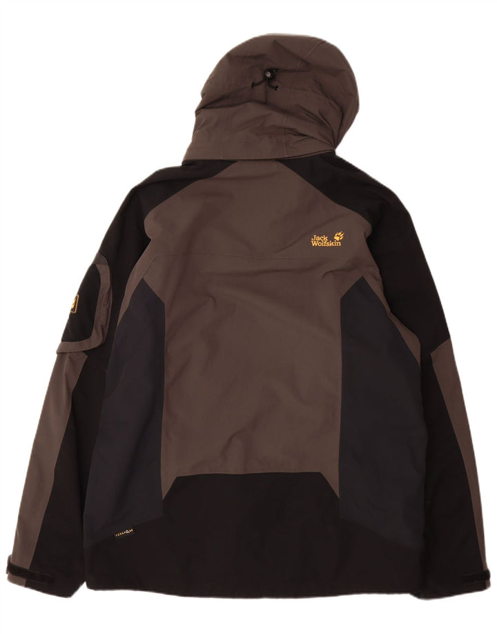 Jack Wolfskin Ανδρικό μπουφάν βροχής UK 40/42 Large Grey Colorblock Polyamide
