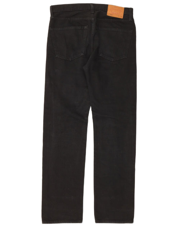 Levi's Mens 501 Straight Jeans W31 L32 Μαύρο βαμβακερό