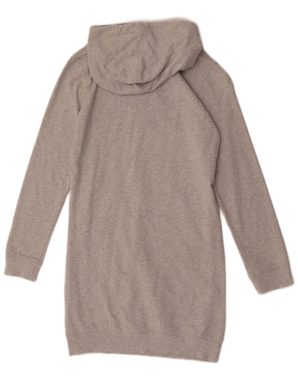 Tommy Hilfiger Girls Graphic Hooded Jumper 13-14 Years Grey Cotton