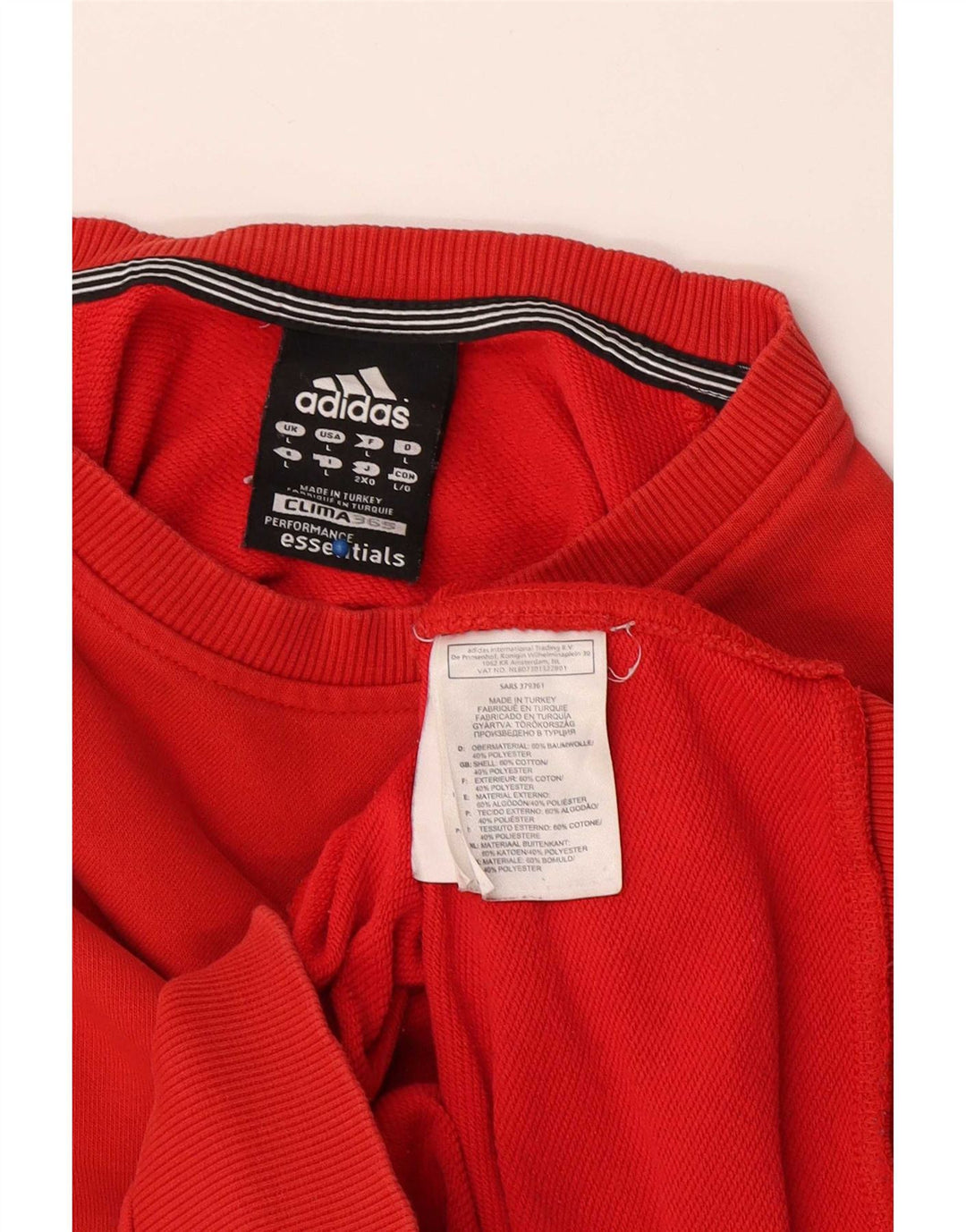 Adidas Ανδρικό Φούτερ Clima 365 Jumper μεγάλο κόκκινο βαμβακερό