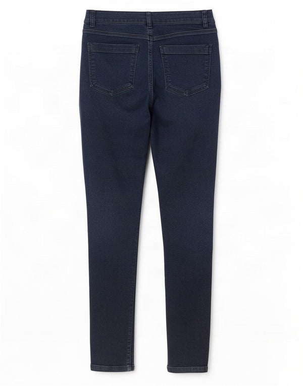 Marks & Spencer Γυναικεία Skinny Jeans UK 14 Large W32 L31 Navy Blue Cotton